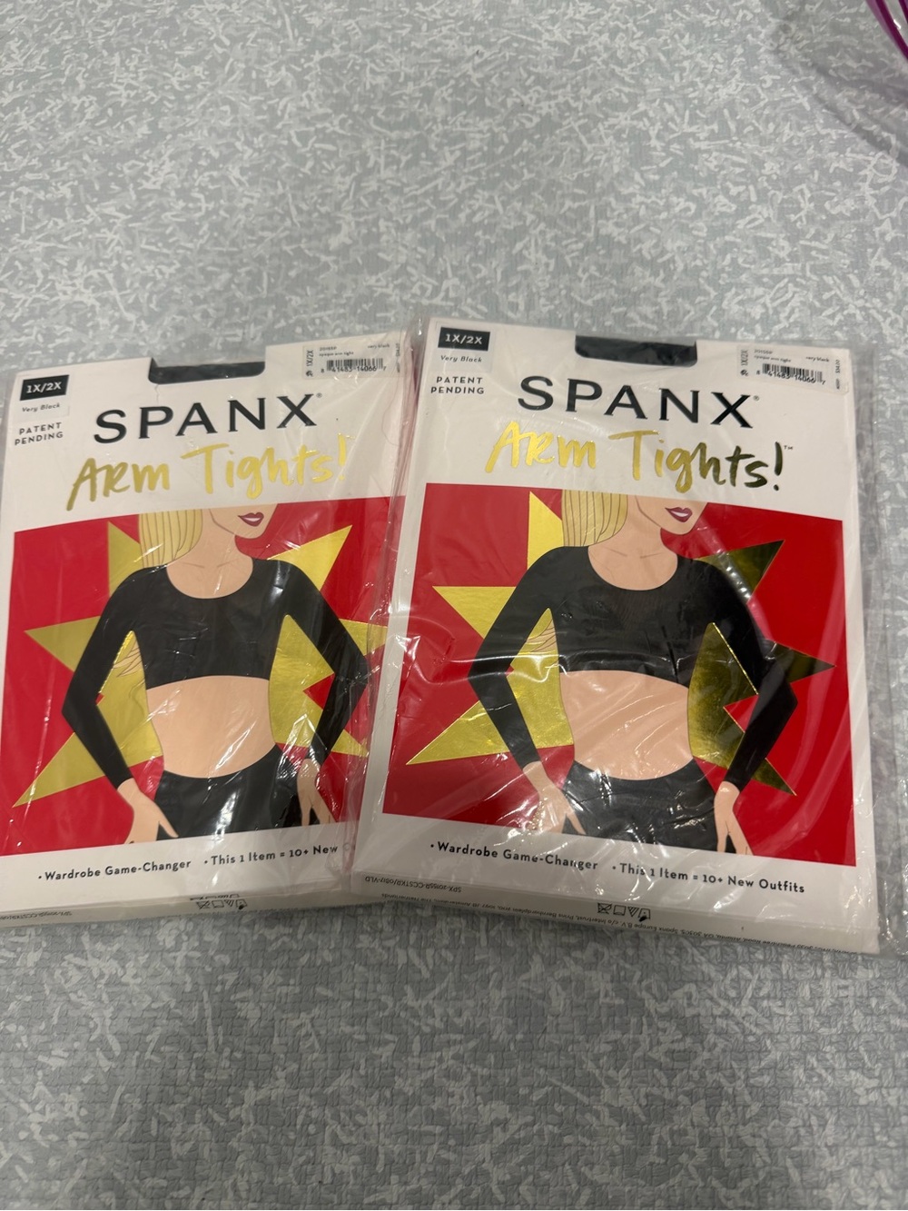Bundle of TWO brand new, unopened SPANX Arm Tights in Very Black.
